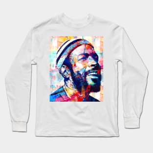 Marvin Gaye Abstract Paintings Long Sleeve T-Shirt